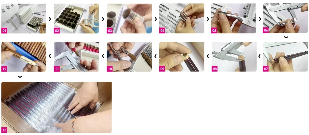 Blue Pure Kolinsky Acrylic Nail Brush