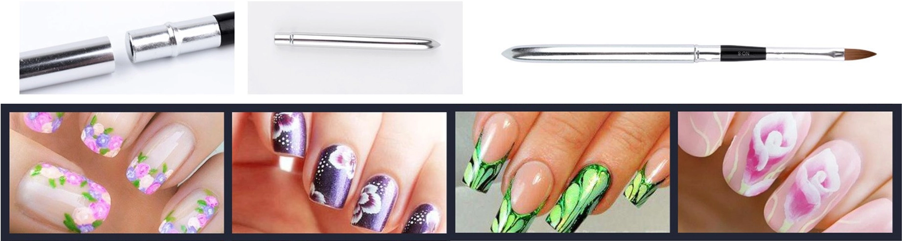 Blue Marble Kolinsky 3D Nail Brush