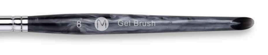 Grey White Marble Nylon Gel Nail Brush