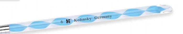 Blue Marble Kolinsky 3D Nail Brush